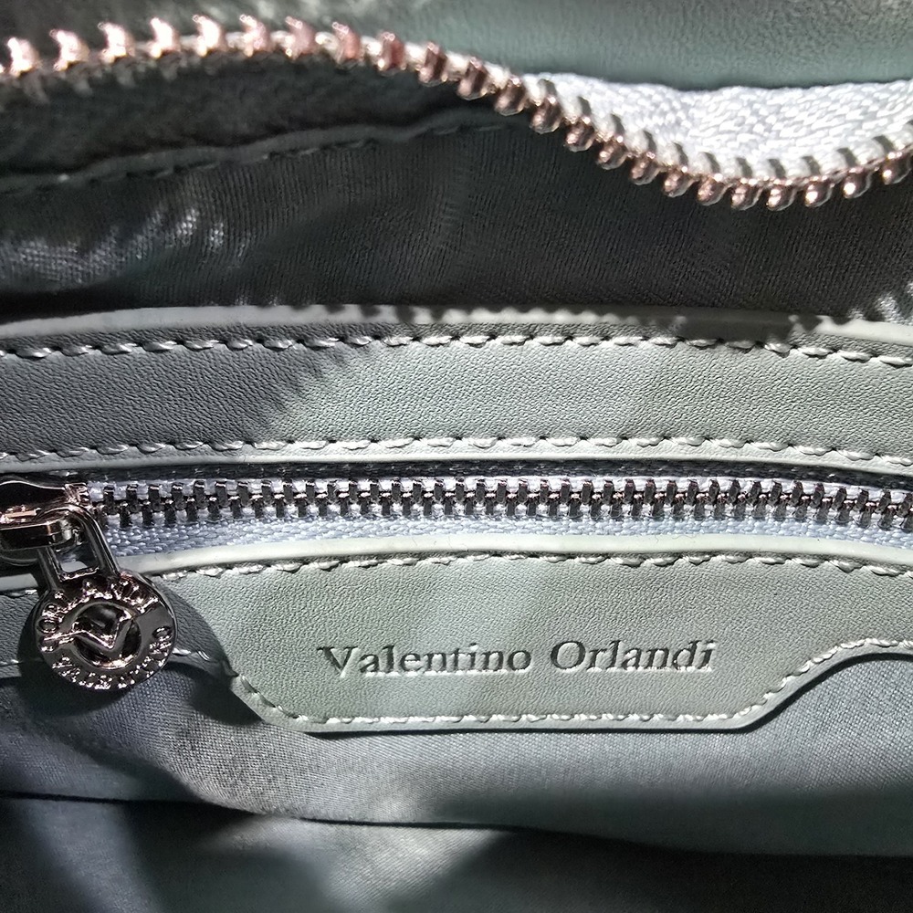 Valentino Orlandi Embossed Teal Vegan‎ Leather Crossbody Bag w/ Wallet NWT - Picture 4 of 7